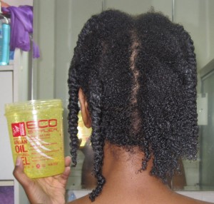 Eco Styler Moroccan Argan Oil gel on Natural 4a hair